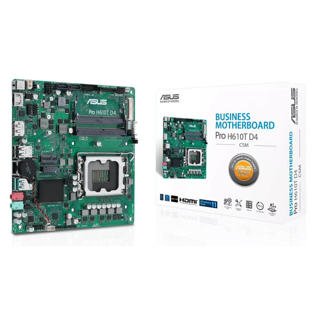 ASUS PRO H610T D4-CSM Thin M-ITX