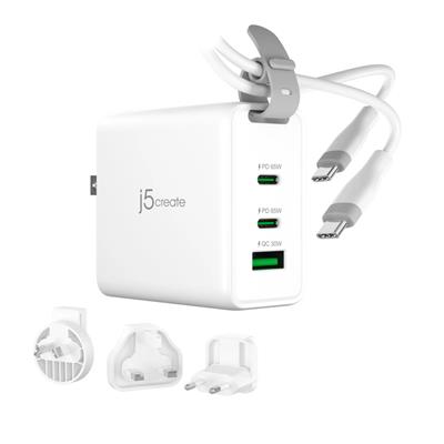 J5CREATE 65W GAN USB-C 3-PORT CHARGER